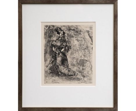 *Marc Chagall (French/Russian, 1887-1985)LA FILLE (THE DAUGHTER)Etching, 1952, the edition was 200, from the 'Les Fables de L