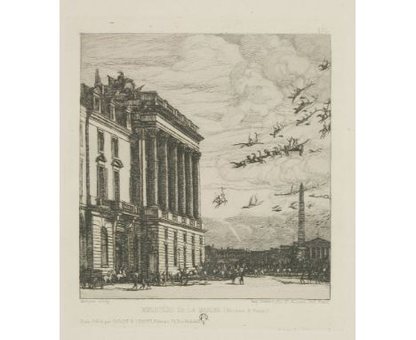 Charles Meryon (French, 1821-1868)MINISTÈRE DE LA MARINE (DELTEIL 45)Etching, 1865, the final sixth state with lettering, bea