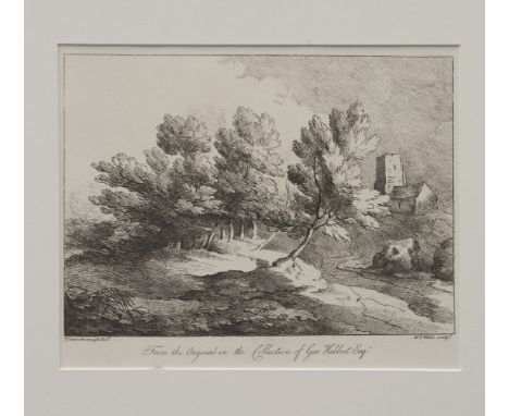 After Thomas Gainsborough RA (British, 1727-1788)RURAL LANDSCAPES Three engravings, two printed in colours, c.1819, from the 