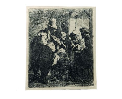 Rembrandt van Rijn (Dutch, 1606-1669)THE STROLLING MUSICIANS (WHITE & BOON 119; NEW HOLLSTEIN 141)Etching, c.1635, a good but