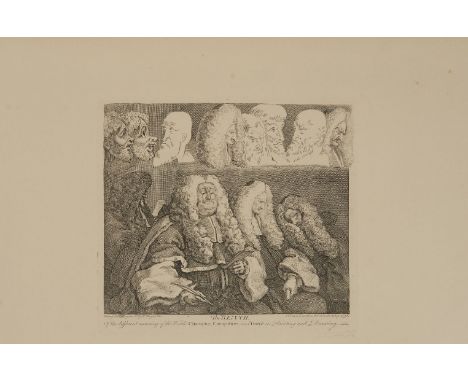 William Hogarth (British, 1697-1764)A PAIR OF SATIRICAL PRINTSTwo etchings, c.1758-64, 'The Bench' depicting bewigged judges,