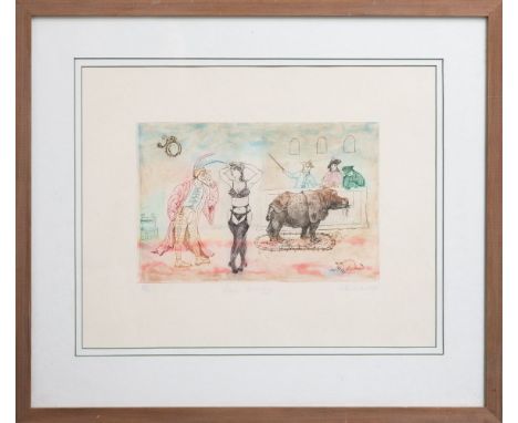 *Chris Orr (British, b.1943)BLUE HERRING Etching with aquatint printed in colours, 1996, signed, dated, titled and numbering 