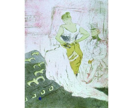 After Henri de Toulouse-Lautrec (French, 1864-1901)LE GOMMEUX (THE MASHER)Lithograph printed in colours, 1969, numbered 501/1