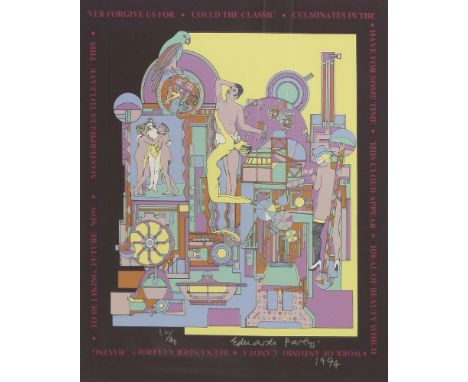 *Eduardo Paolozzi (Scottish, 1924-2005)MAGIC FLUTE IIScreenprint in colours, 1994, signed, dated and numbered 32/40 in white 