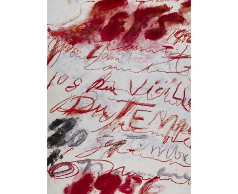 After Cy Twombly (American, 1928-2011)UNTITLEDOffset lithograph printed in colours, 1986, from the edition of 500, on wove pa