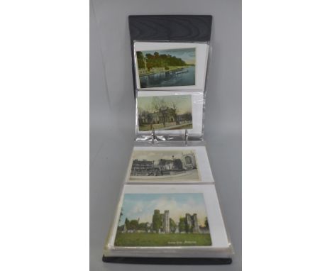 Postcards; vintage postcards in modern album (100 no.) 