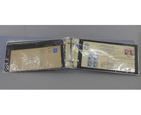 Stamps; King George VI Commonwealth first day covers and commercial mail in album (45 items) 