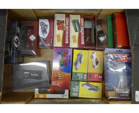 Six classic sports cars, boxed and other boxed model vehicles 