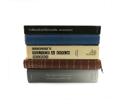 A small collection of five silver reference books, comprising: Penzer, N., Paul Storr, 1954, The Gilbert Collection of Gold a