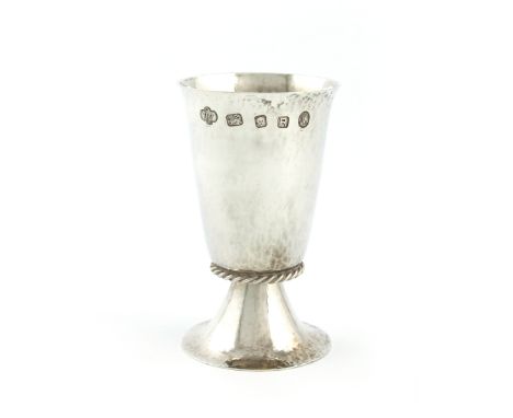 The Worshipful Company of Armourers, a commemorative silver wine cup, by H. Phillips, (Aldershot), London 1952, tapering circ