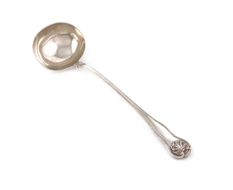 A William IV silver King's Husk pattern soup ladle, by William Traies, London 1836, oval bowl, approx. weight 9.8oz.