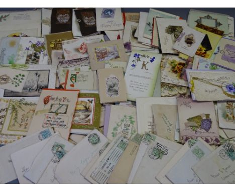 VINTAGE CELEBRATION/CHRISTMAS CARDS, a collection of one hundred and twenty plus early 1900 cards including approximately fif