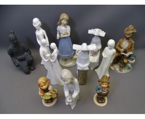 CHINA &amp; PORCELAIN FIGURINES, a selection by M J Hummel, Lladro, Royal Worcester and others