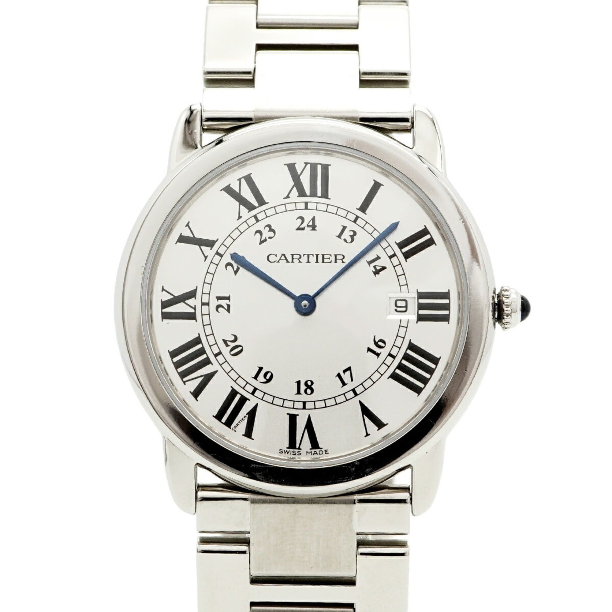 Cartier Ronde Solo LM W6701005 Silver Dial Men's Watch