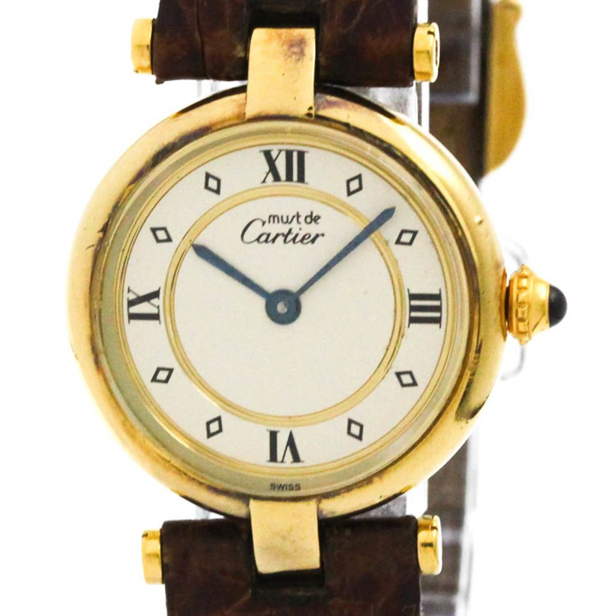 CARTIER Must Vendome Vermeil Gold Plated Quartz Ladies Watch