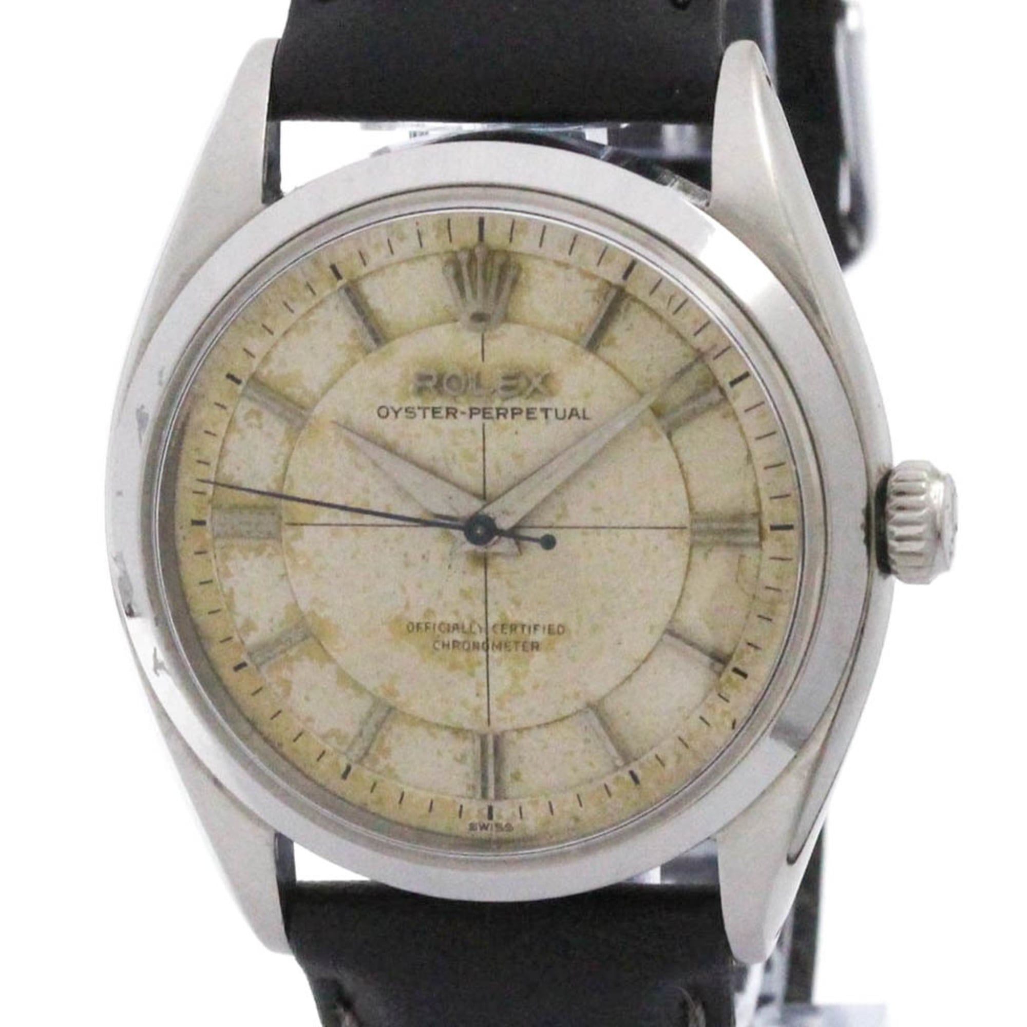 ROLEX Oyster Perpetual Stainless Steel Automatic Mens Watch 6564 Vintage
