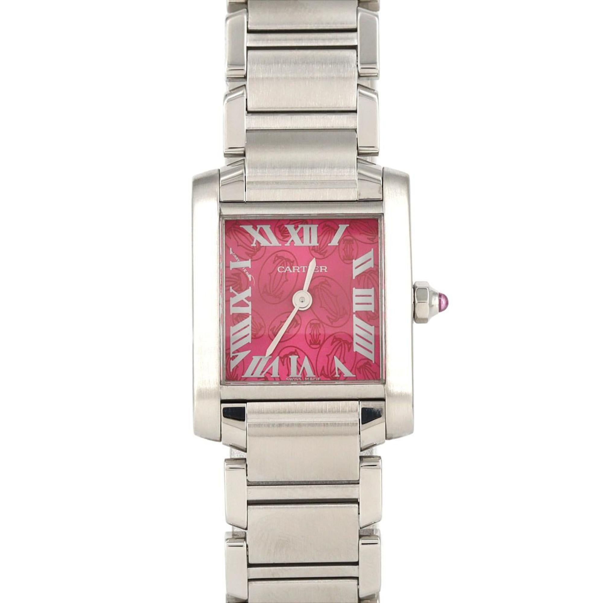 Cartier Tank Française Small Watch 2006'Xmas Limited W51030Q3 Stainless Steel Quartz