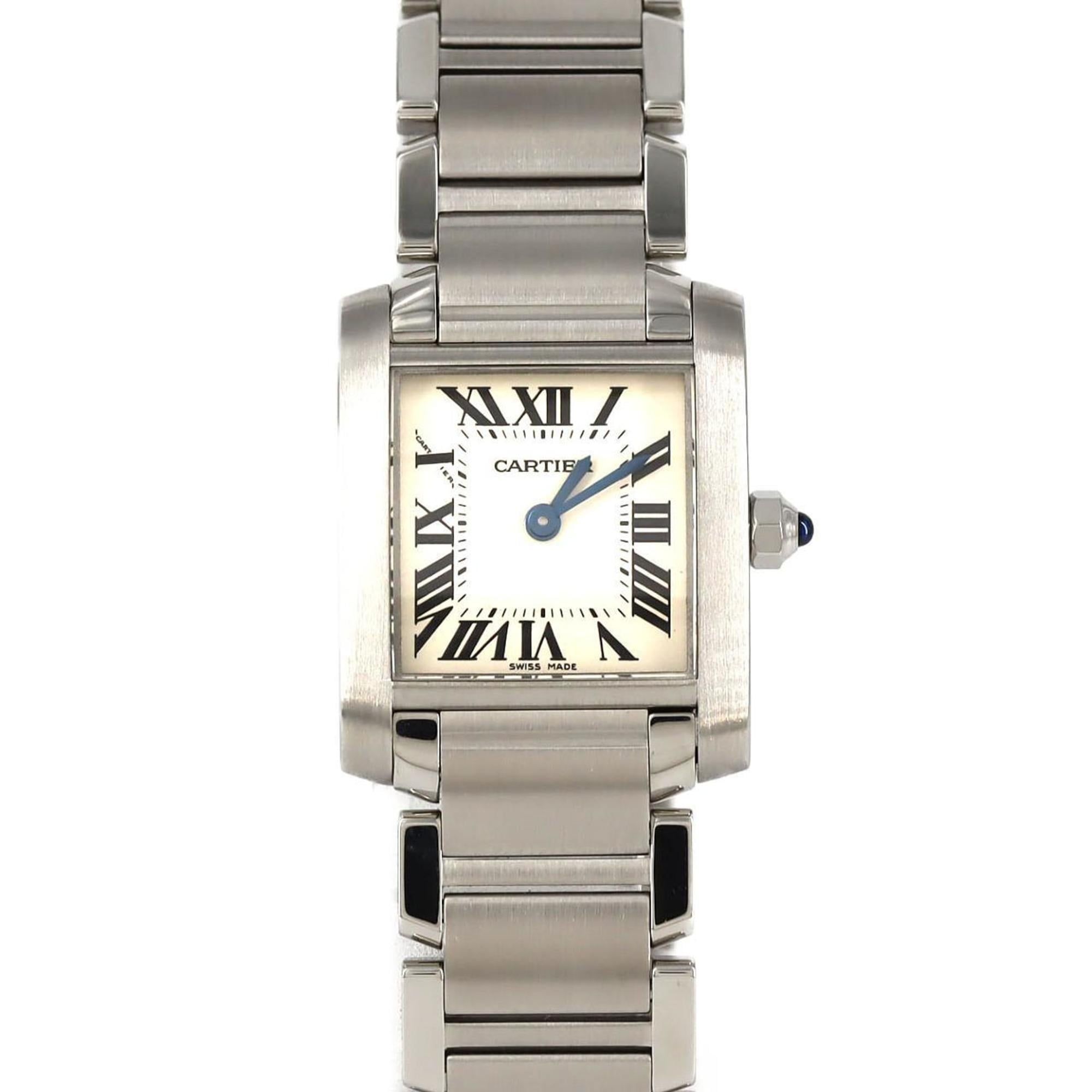 Cartier Tank Française SM W51008Q3 Stainless Steel Quartz Watch