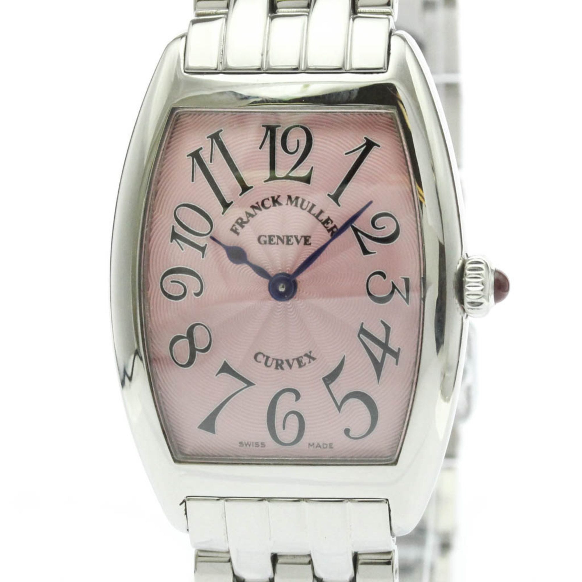 FRANCK MULLER Cintree Curvex Steel Quartz Ladies Watch 1752QZ Polished
