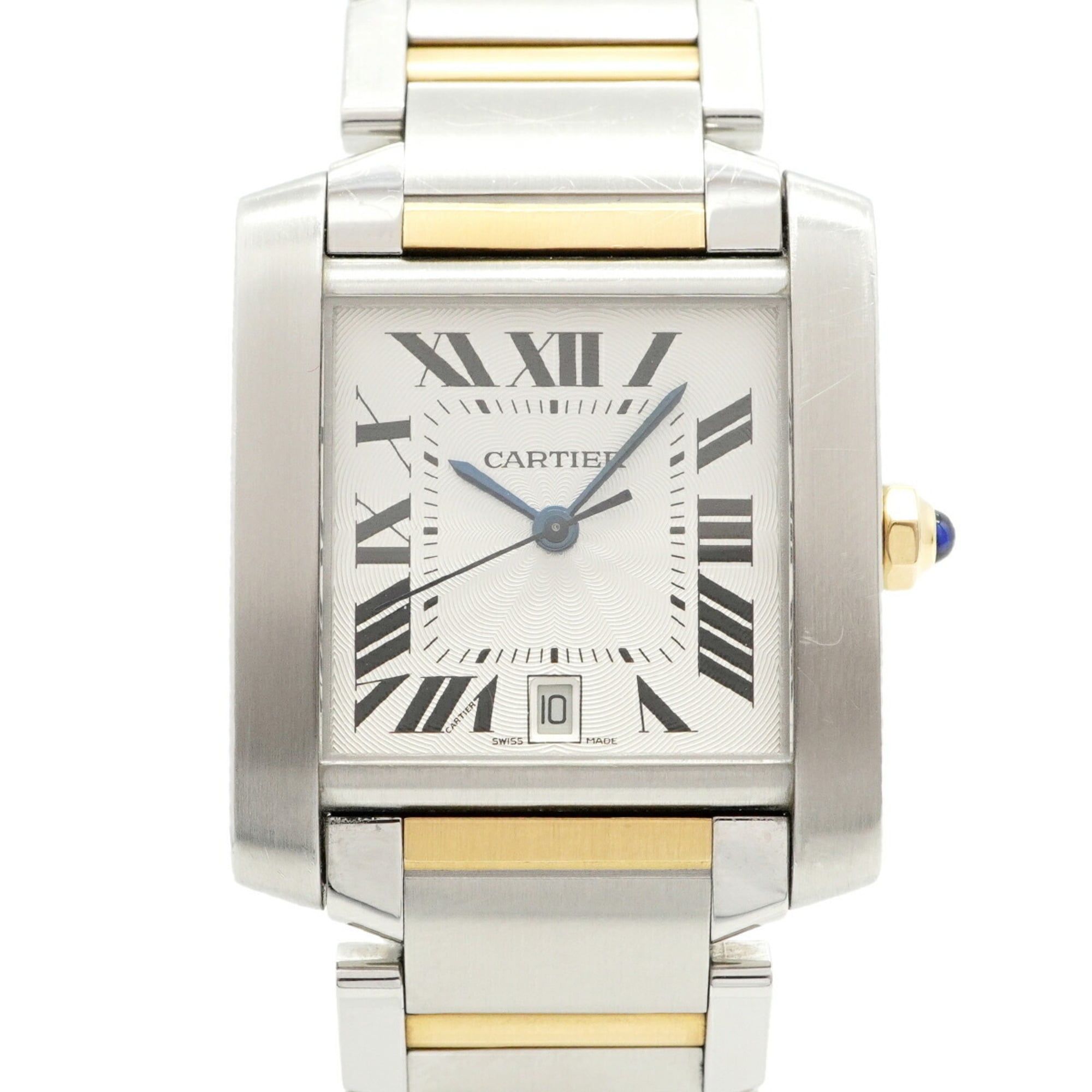 Cartier Tank Française LM W51005Q4 Silver Dial Watch (Men's & Women's)