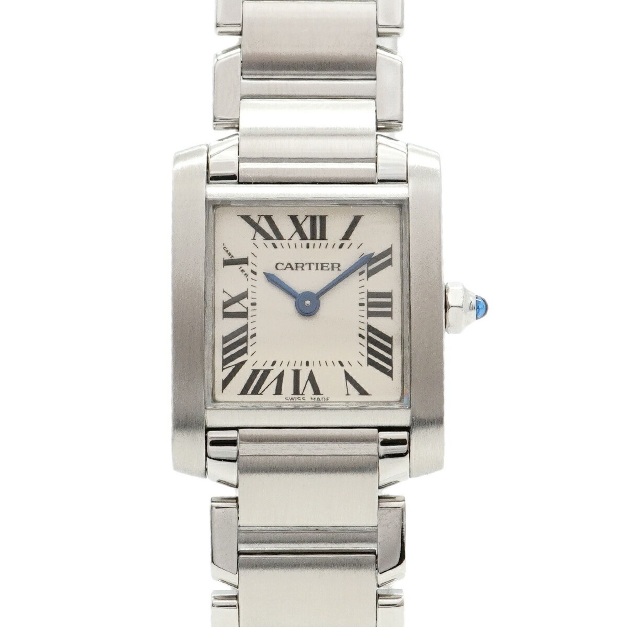 Cartier Tank Française SM W51008Q3 White Dial Women's Watch