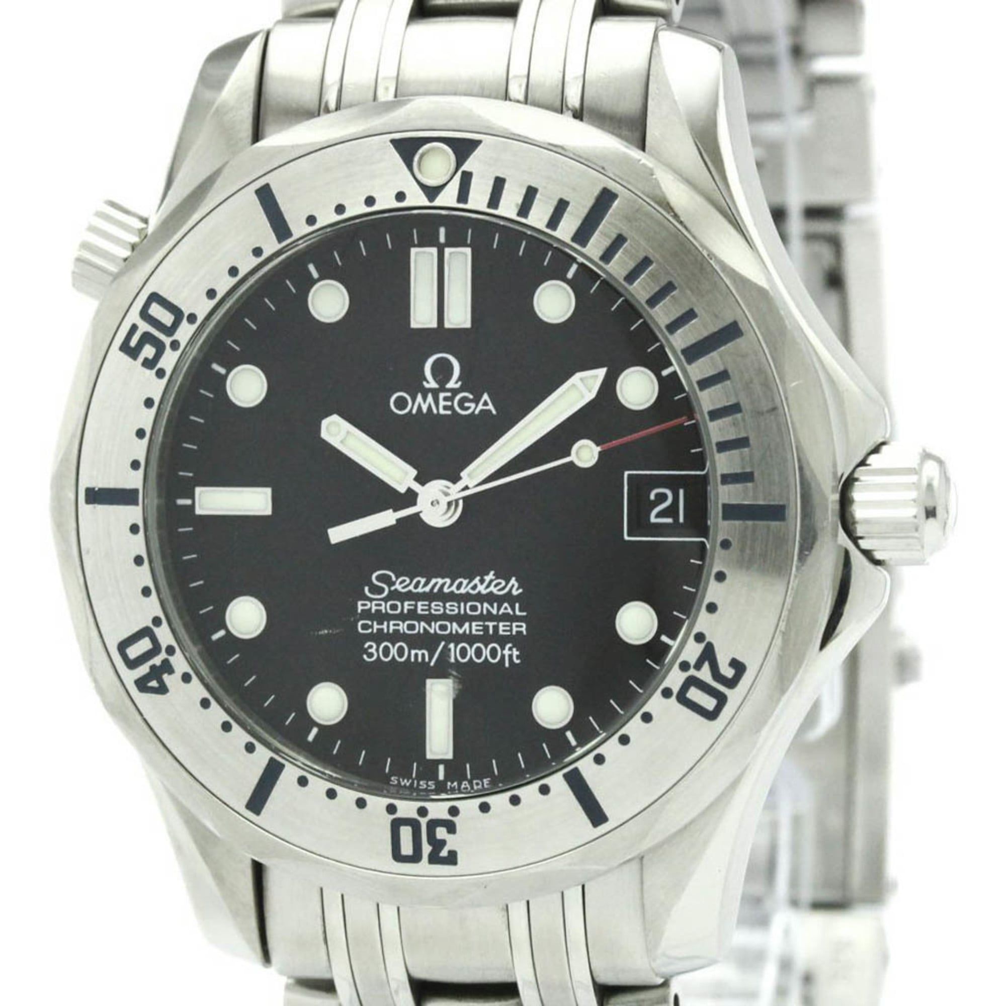 OMEGA Seamaster Professional 300M Steel Mid Size Watch 2250.50 Polished