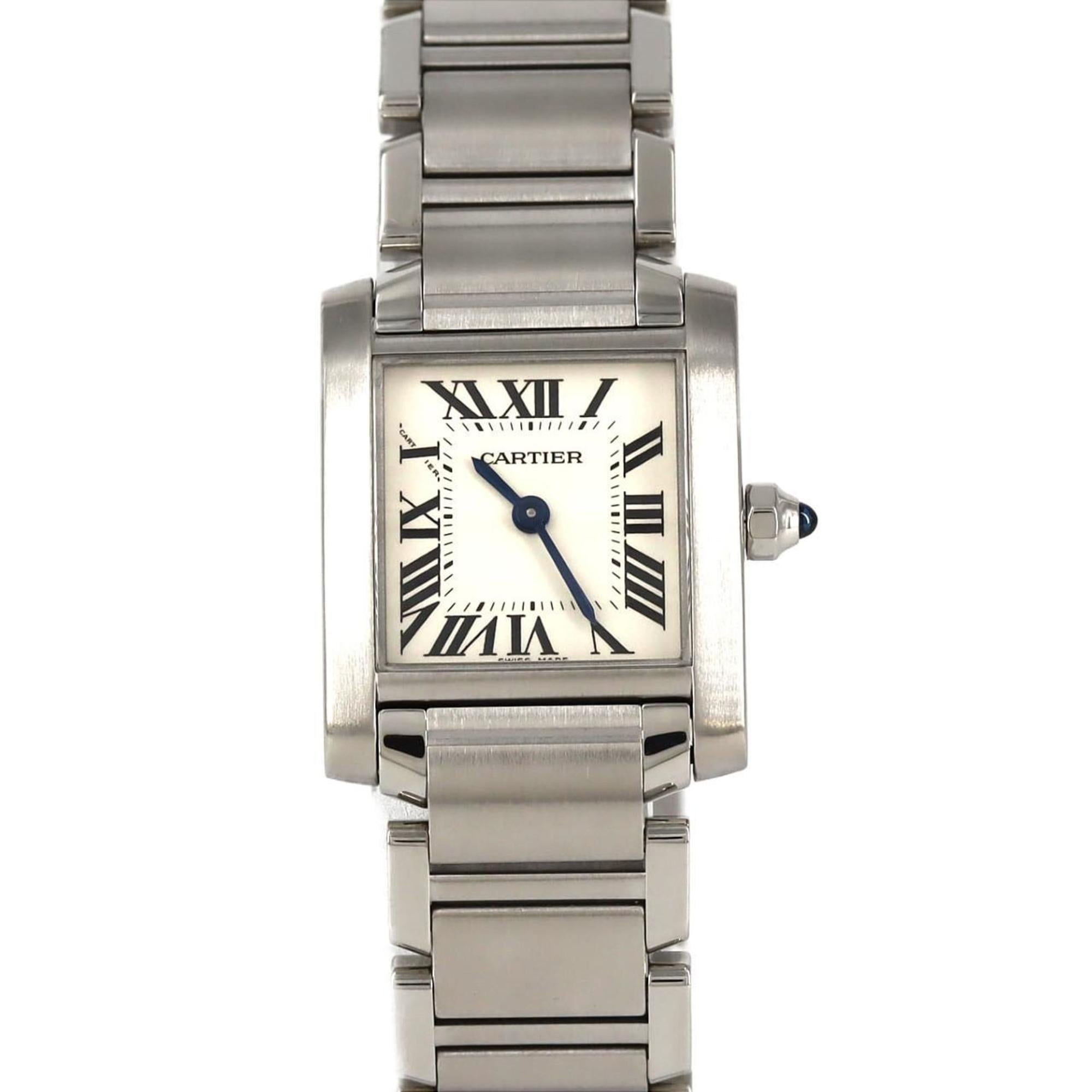 Cartier Tank Française SM W51008Q3 Stainless Steel Quartz Watch