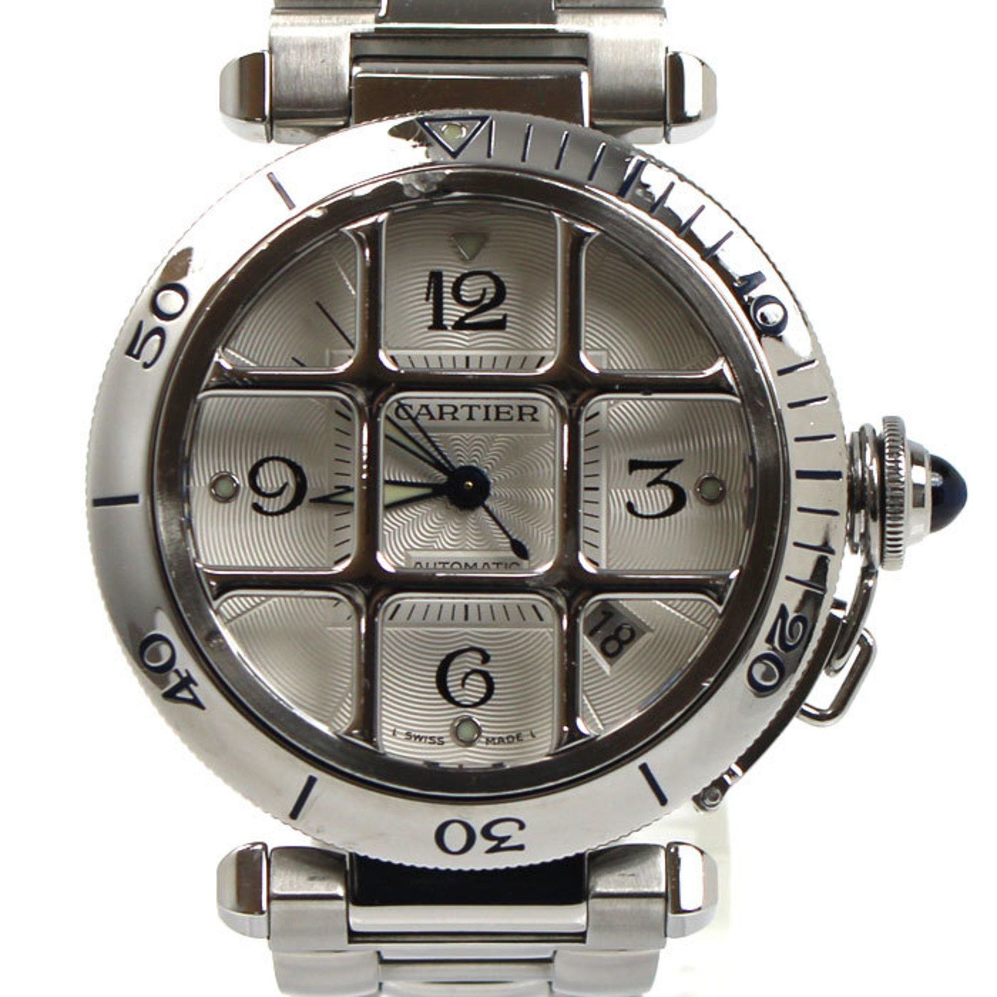 CARTIER Cartier Pasha Grid 38mm Automatic Watch W31040H3 Men's