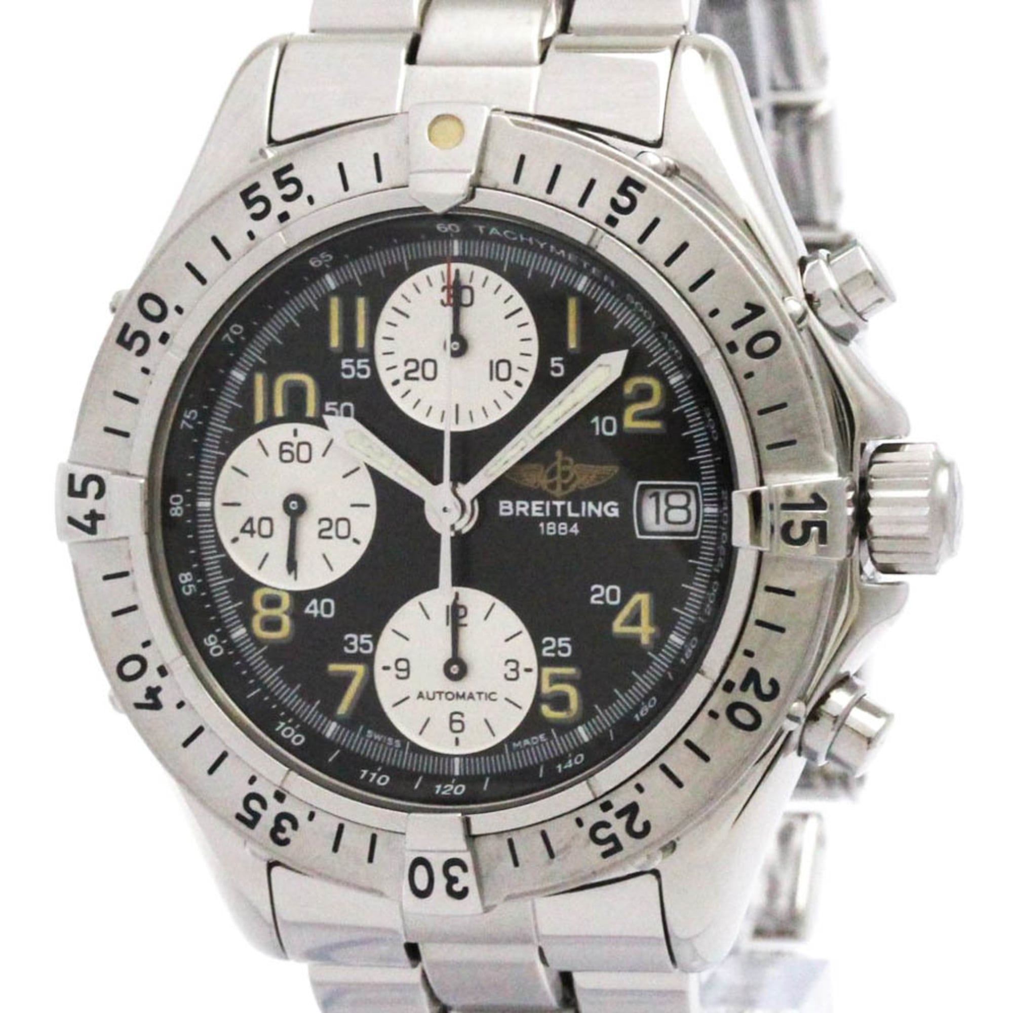 BREITLING Colt Chronograph Steel Automatic Mens Watch A13035.1 Polished