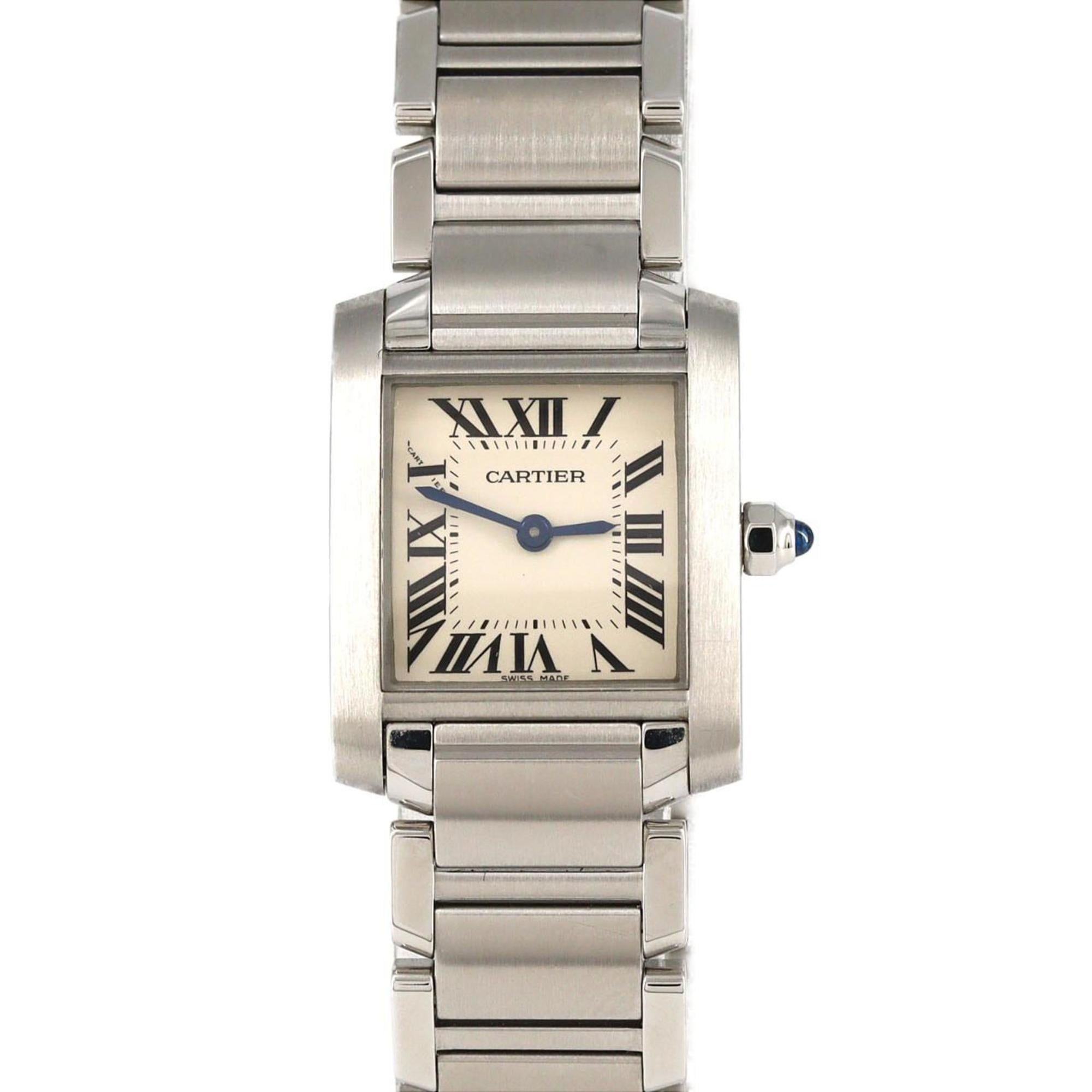 Cartier Tank Française SM W51008Q3 Stainless Steel Quartz Watch