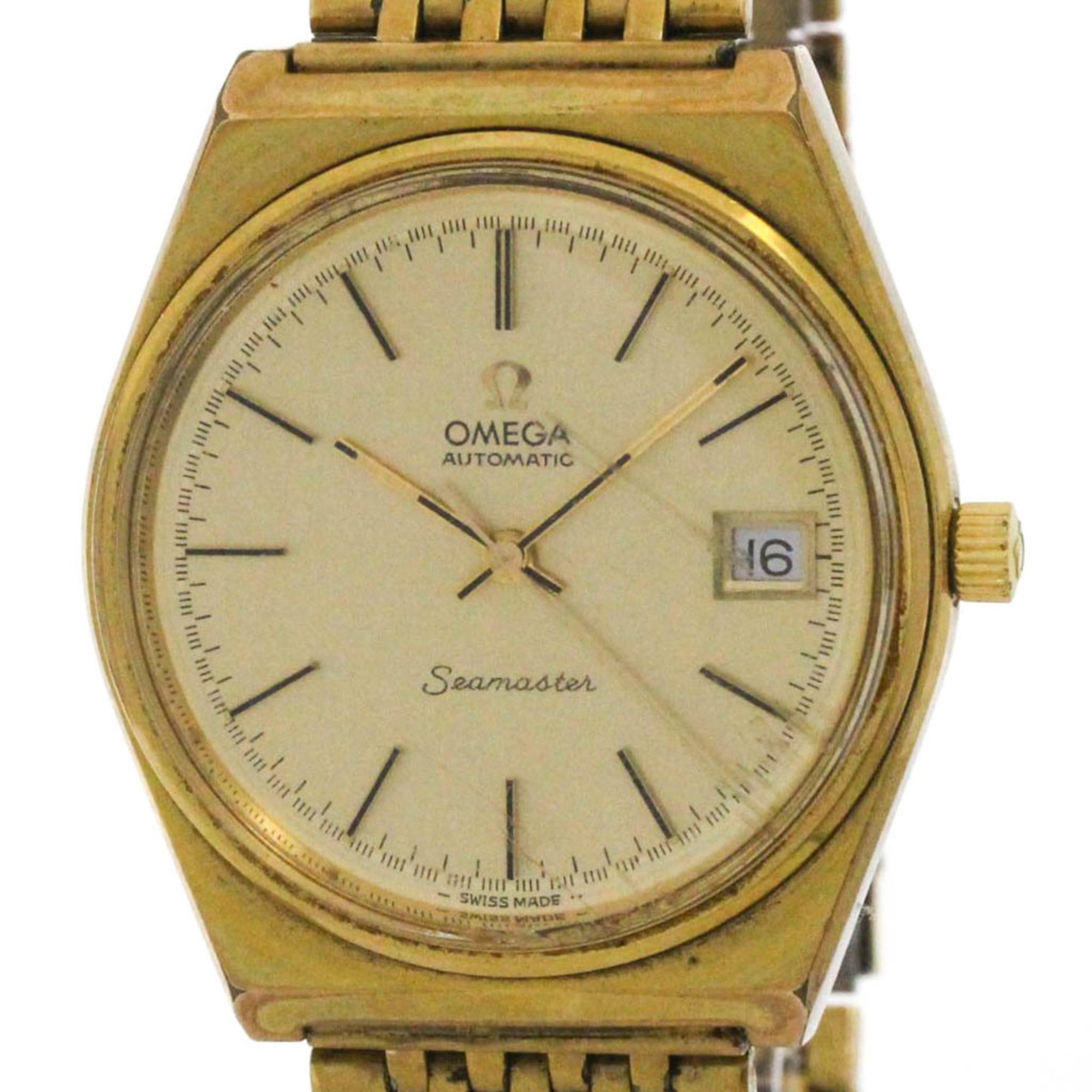 OMEGA Seamaster Cal 1012 Gold Plated Automatic Mens Watch 166.0203