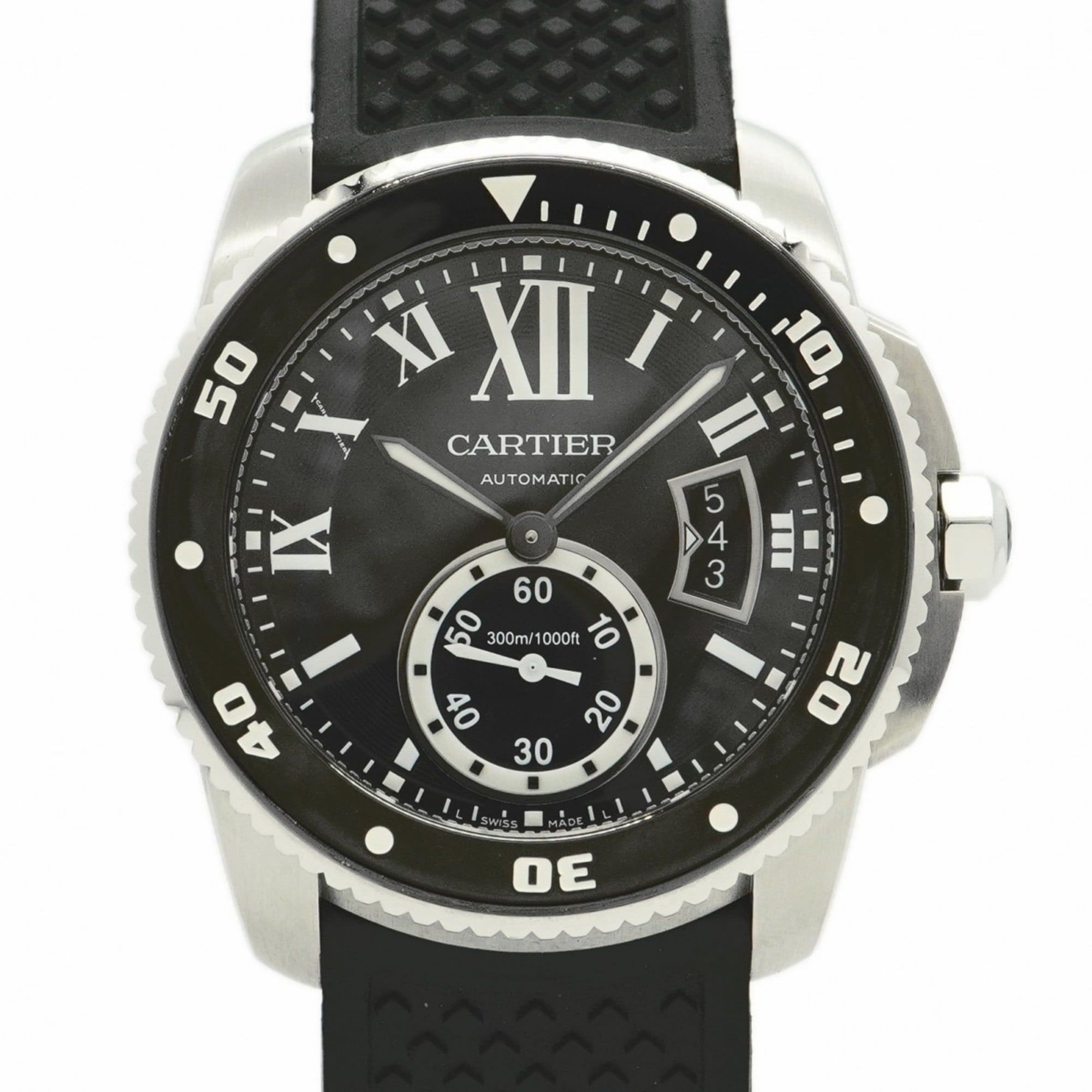 Cartier Calibre de Diver W7100056 Black Dial Men's Watch