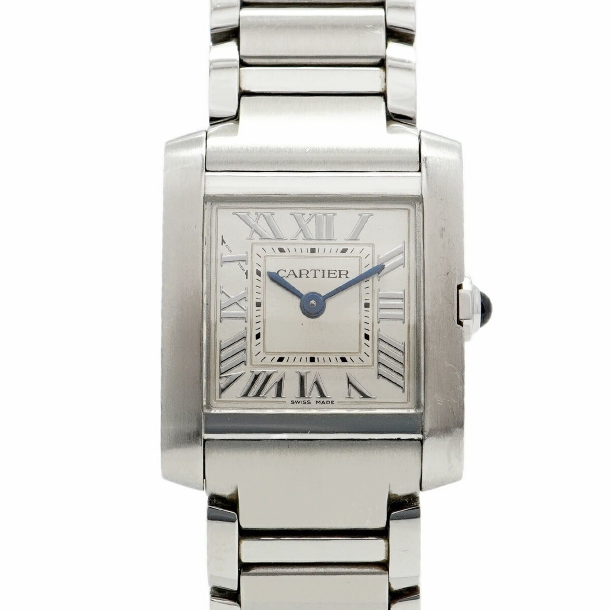 Cartier Tank Française SM WSTA0065 Silver Dial Women's Watch
