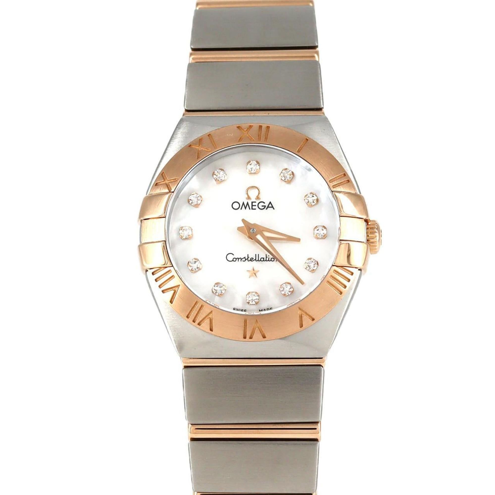 Omega Constellation Brushed RG Combi 12P 123.20.24.60.55.001 SSxPG Quartz Watch
