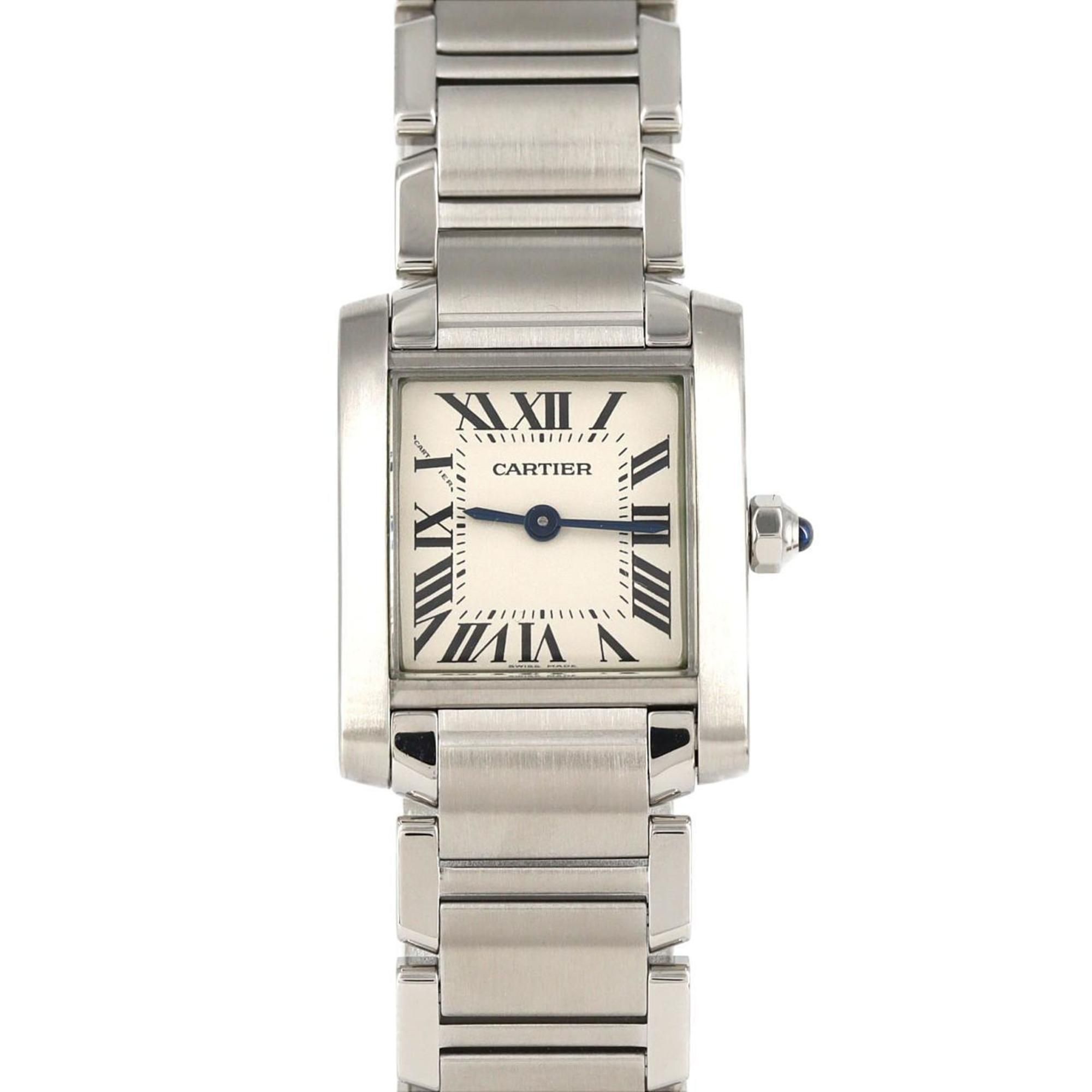 Cartier Tank Française SM W51008Q3 Stainless Steel Quartz Watch