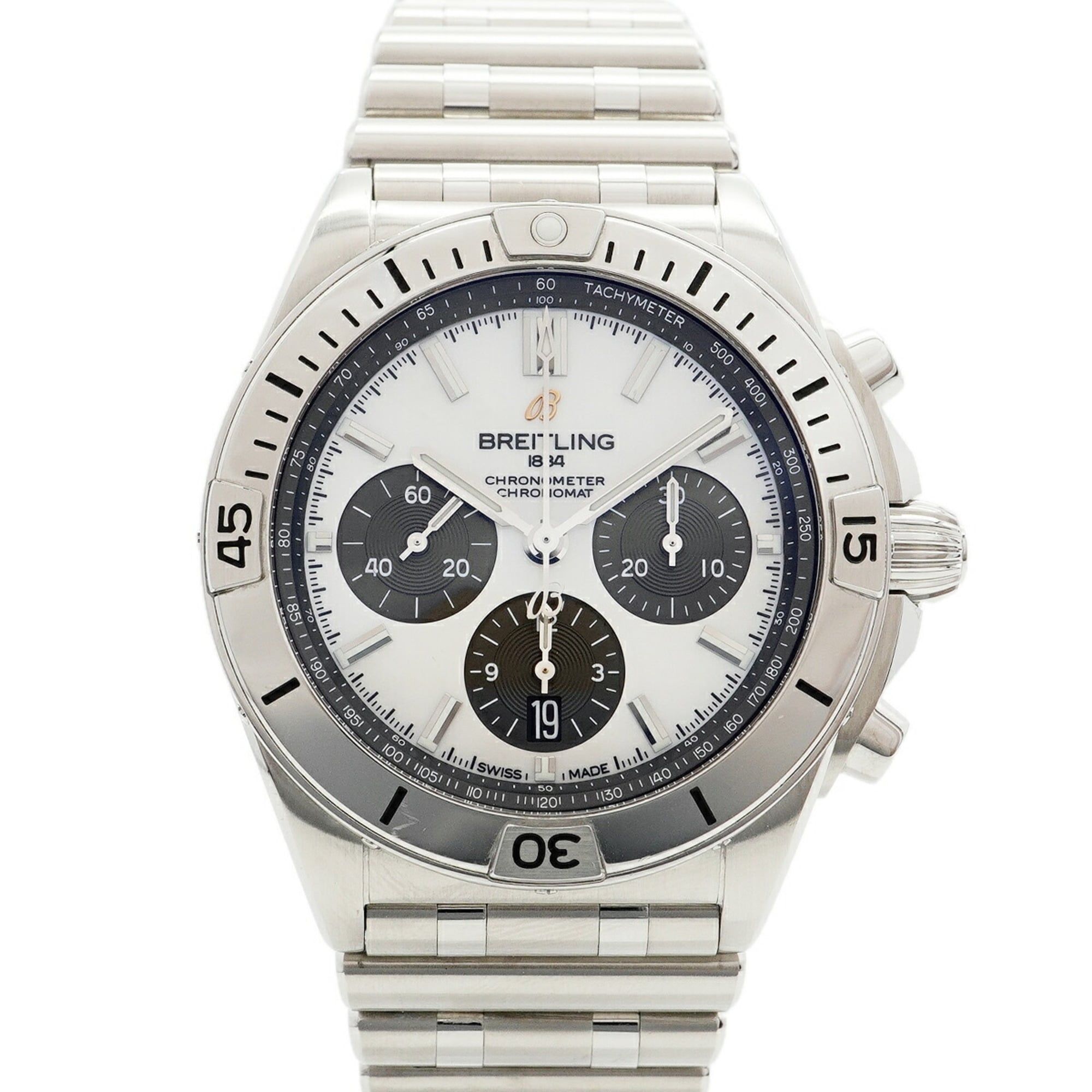 Breitling Chronomat AB0134 White Dial Men's Watch