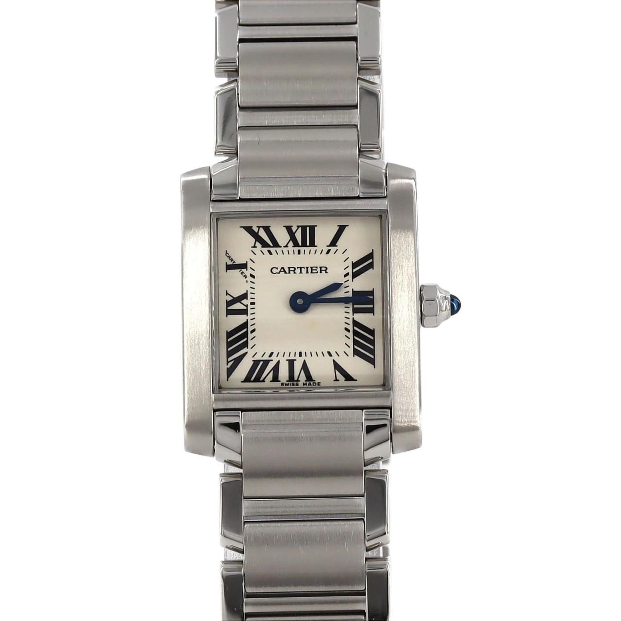 Cartier Tank Francaise SM W51008Q3 SS Wristwatch Quartz