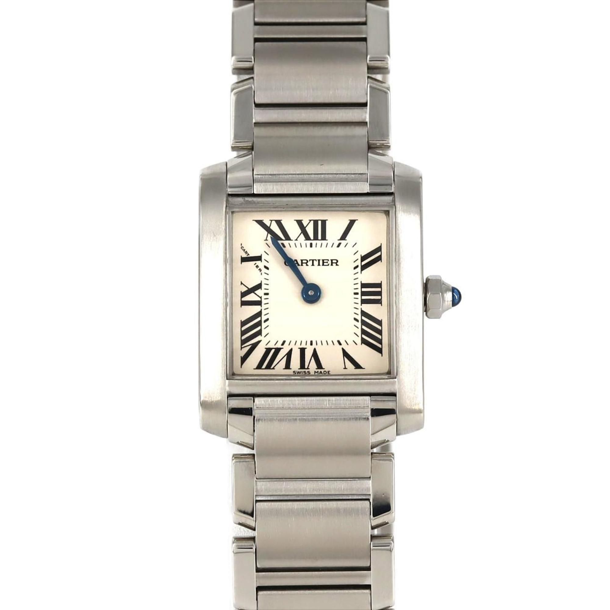 Cartier Tank Française SM W51008Q3 Stainless Steel Quartz Watch