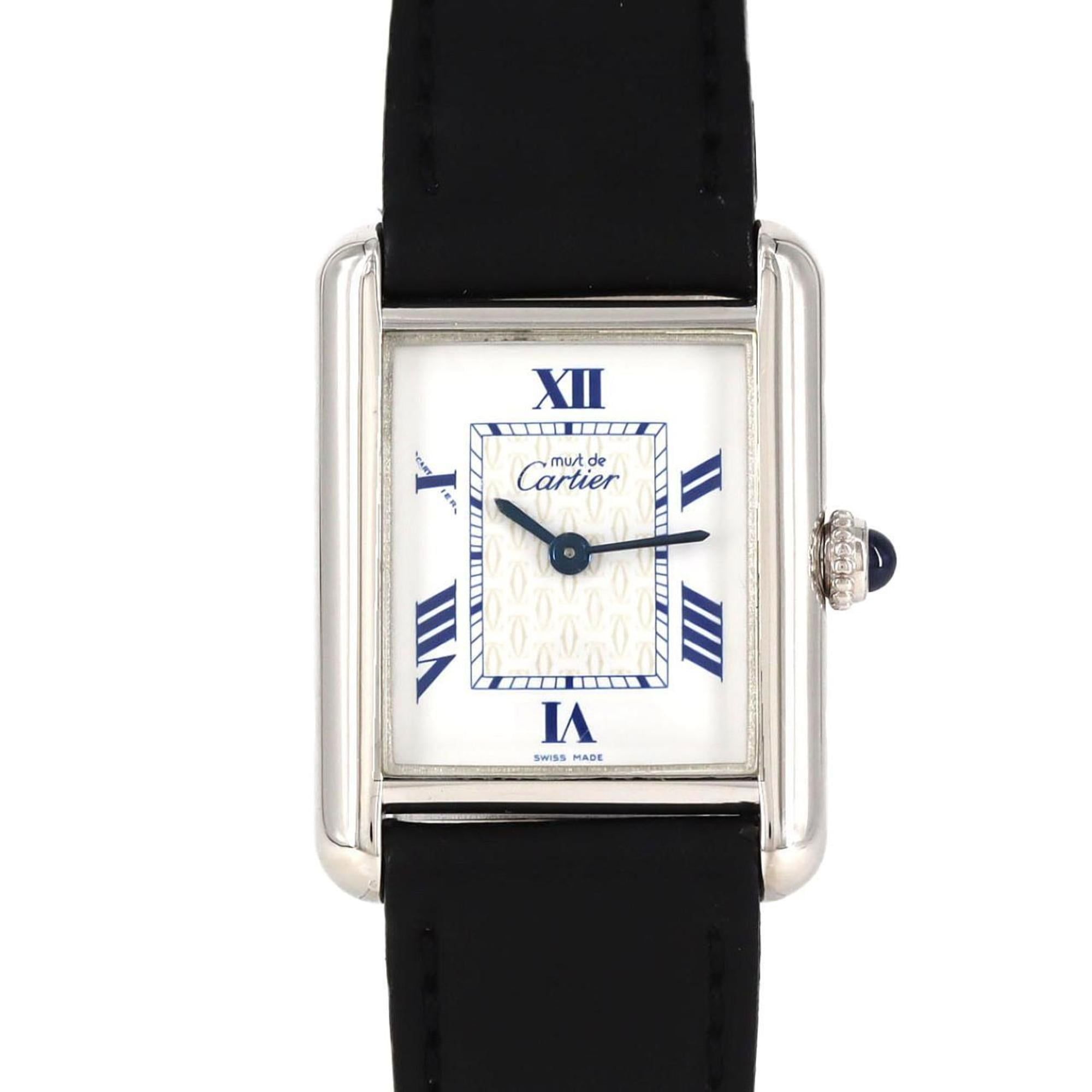 Cartier Must Tank SM W1014054 Silver Quartz Watch
