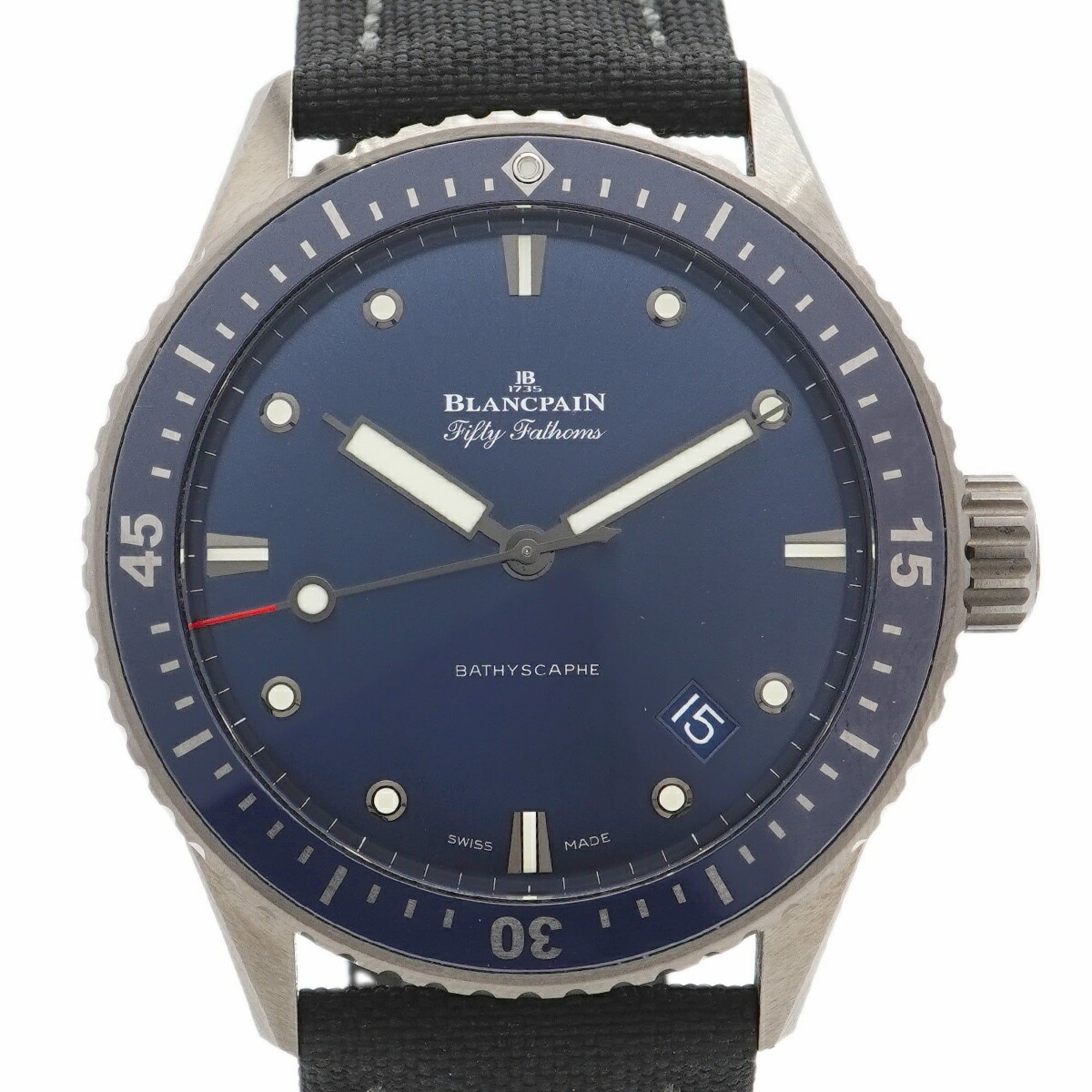 Blancpain Fifty Fathoms Bathyscaphe 5000-0240-O52A Navy Dial Men's Watch