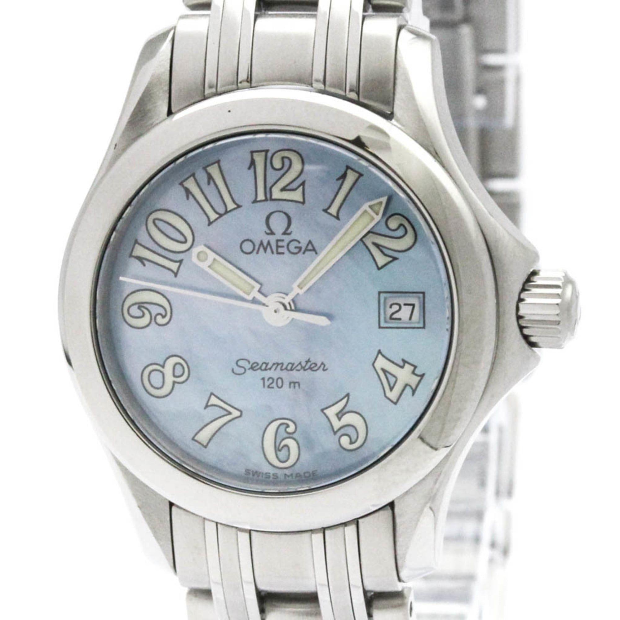 OMEGA Seamaster 120M MOP Dial Steel Ladies Watch 2581.88 Polished