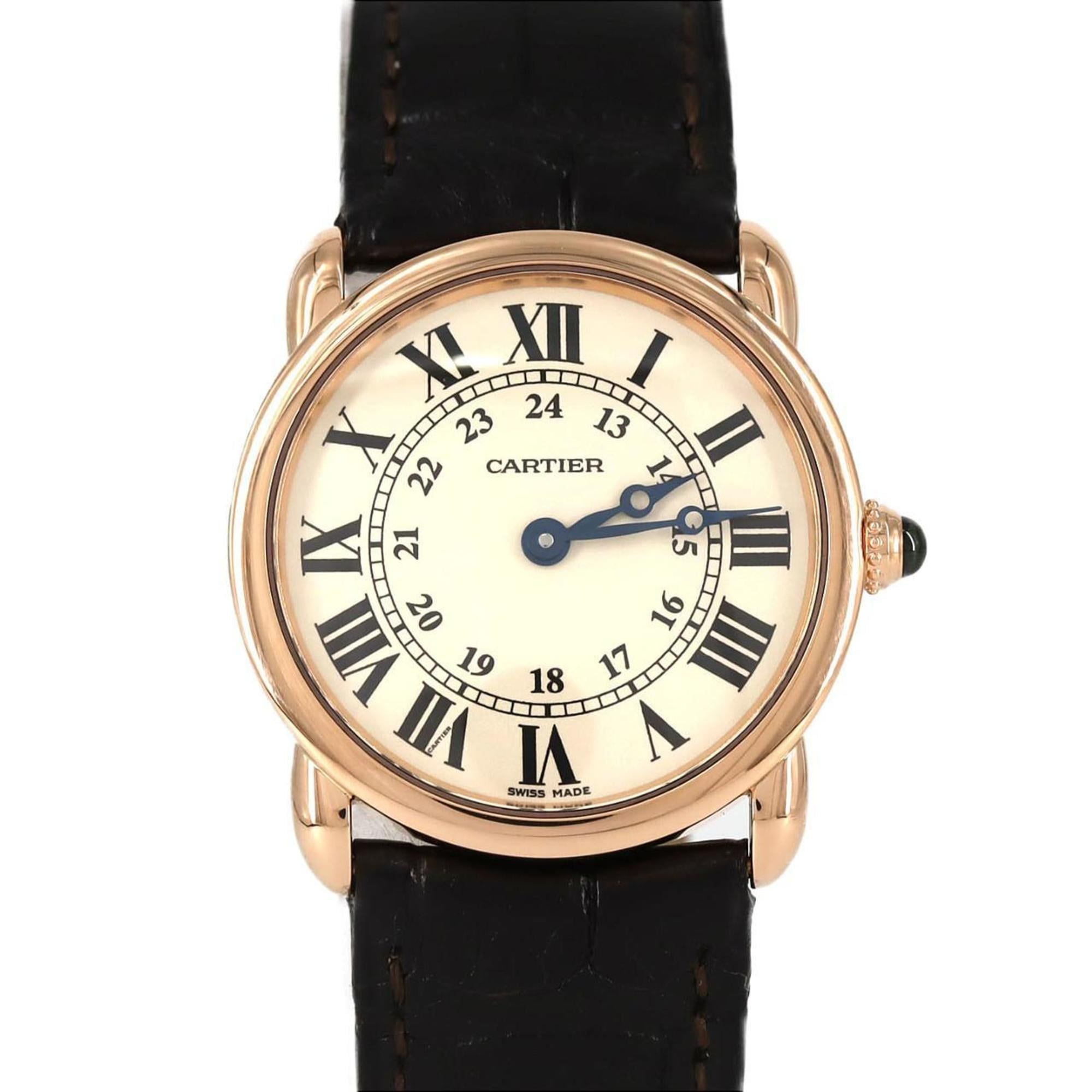 Cartier Ronde LC PG W6800151 PG/RG Quartz Watch