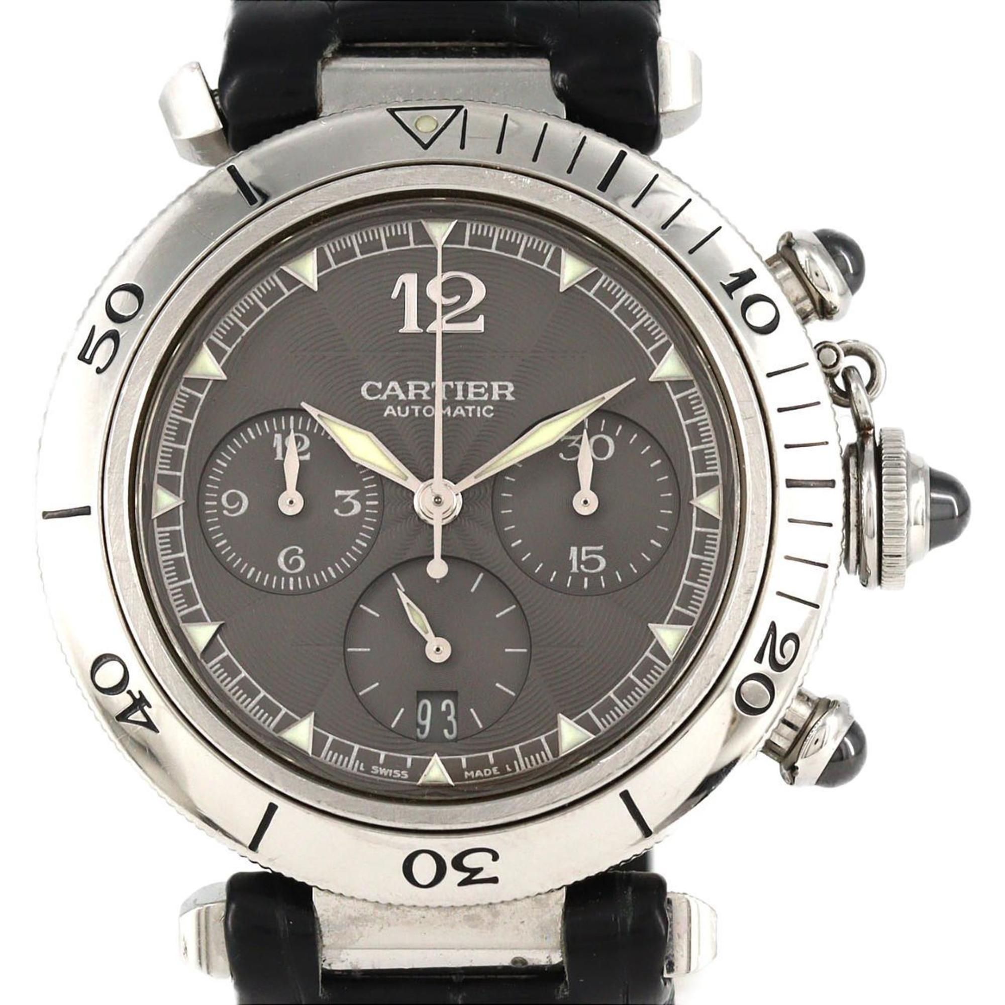 Cartier Pasha Chrono W3107355 SS Automatic Watch