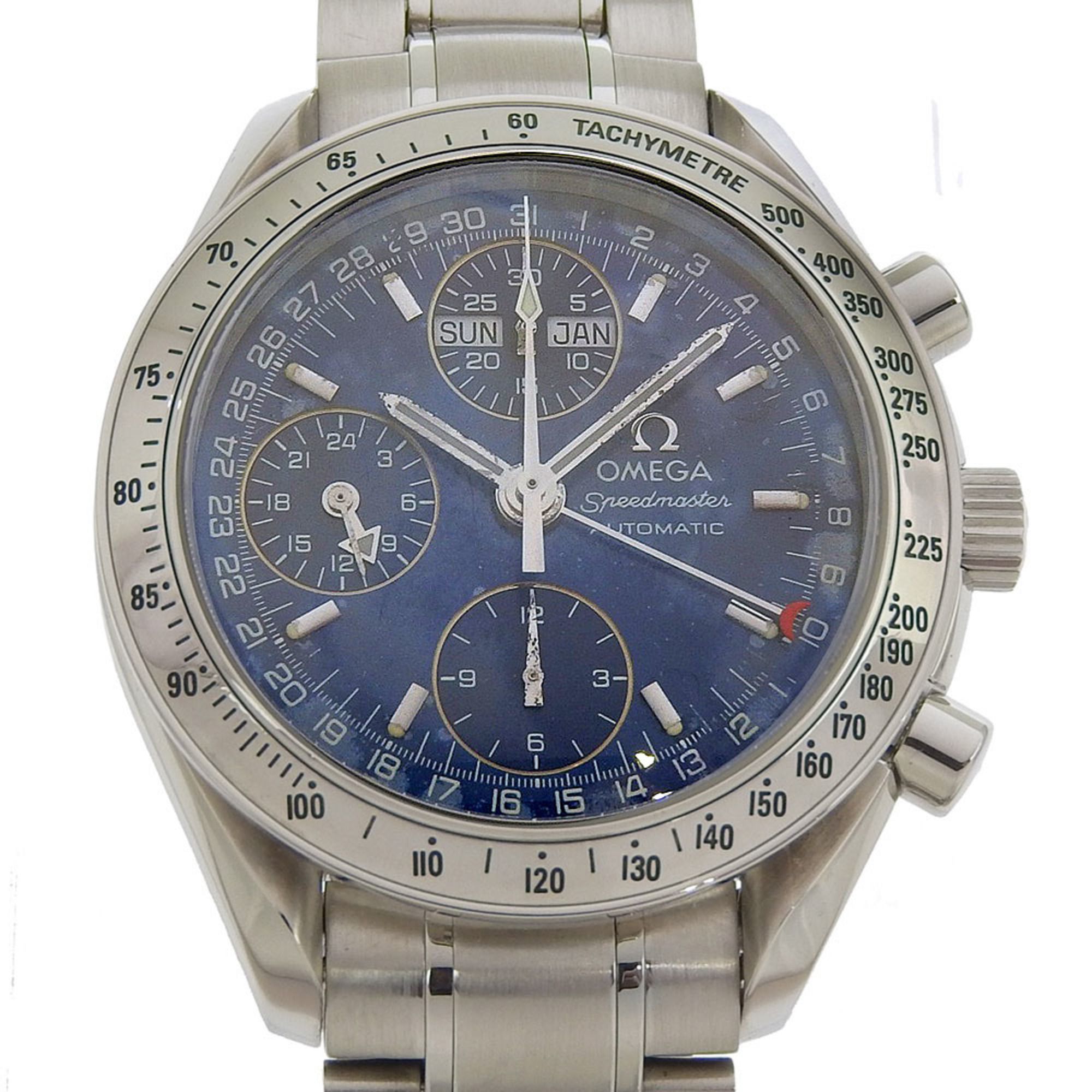 Omega Speedmaster Triple Calendar Watch cal.1151 175.0084 Stainless Steel Silver Automatic Chronogra