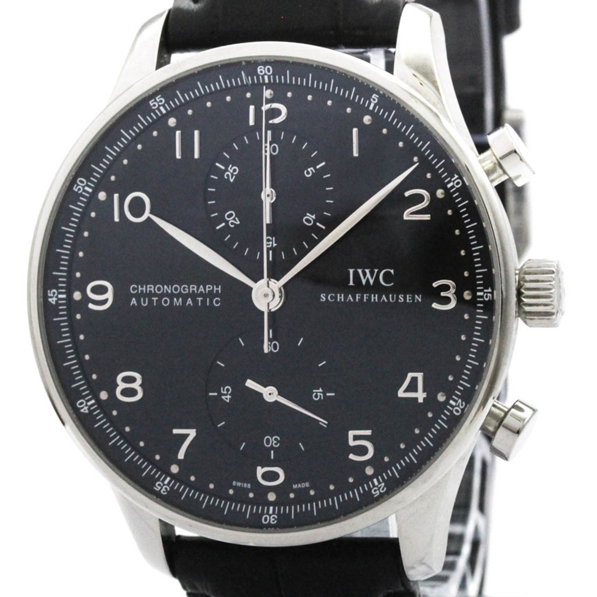 IWC Portugieser Chronograph Automatic Steel Watch IW371438 Polished