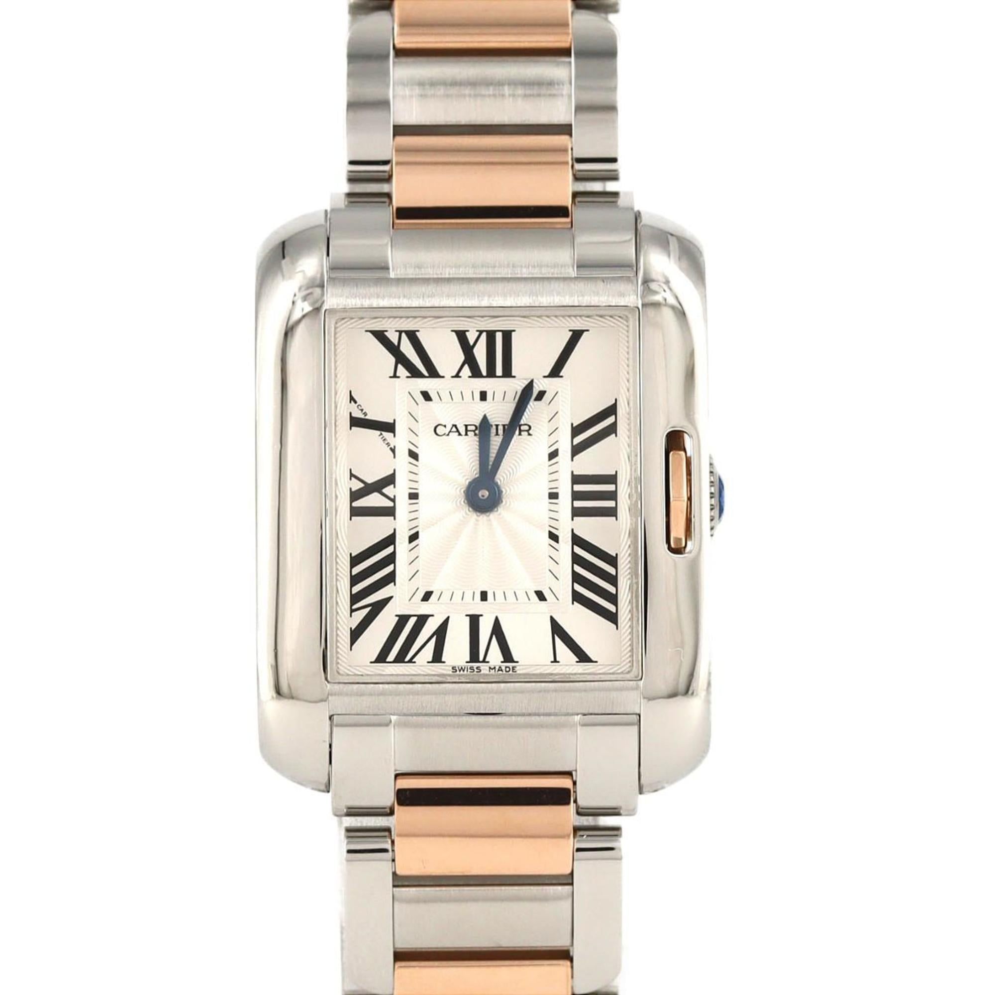 Cartier Tank Anglaise SM PG Two-tone Watch W5310036 SSxPG Quartz