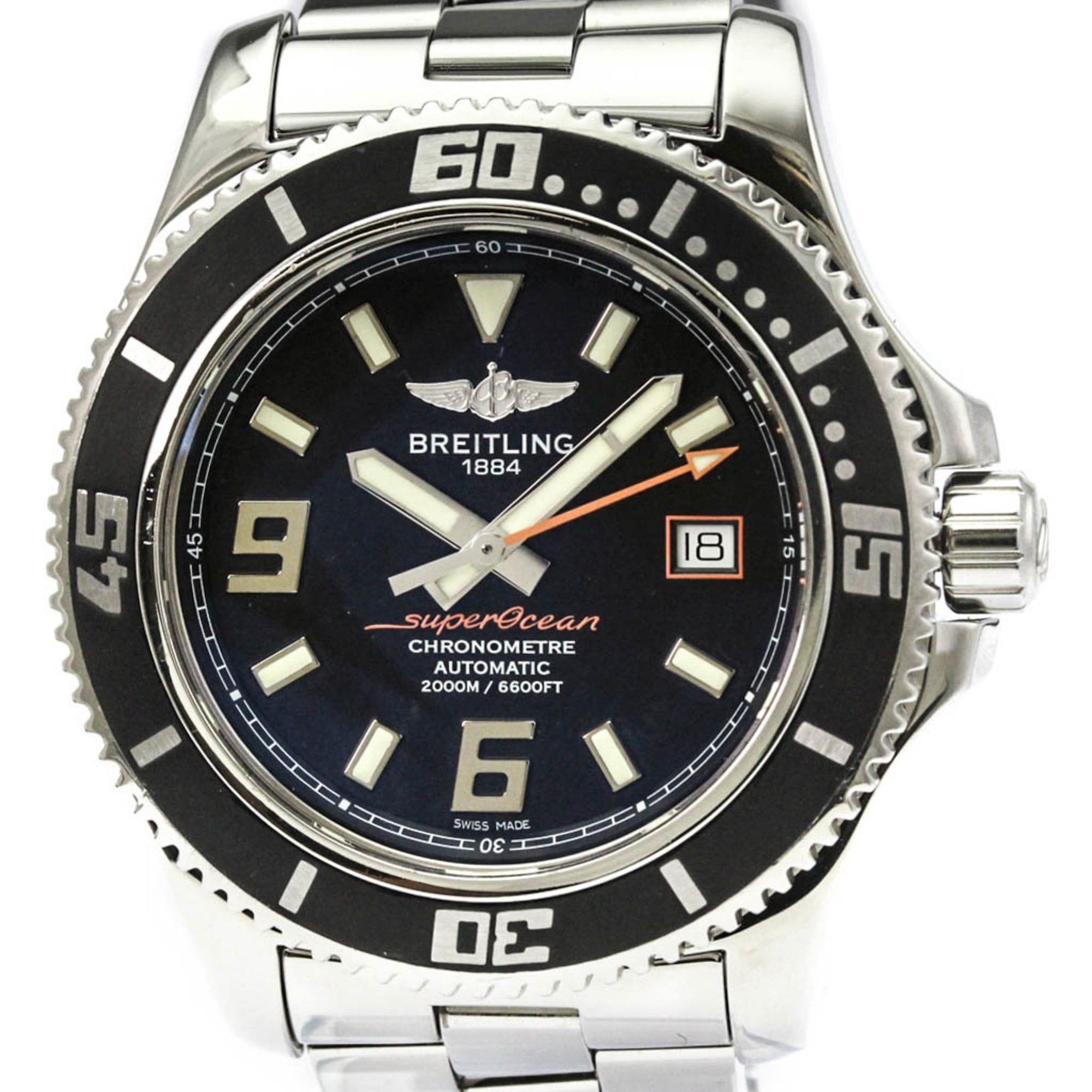 BREILING Superocean 44 Steel Automatic Mens Watch A17391 Polished
