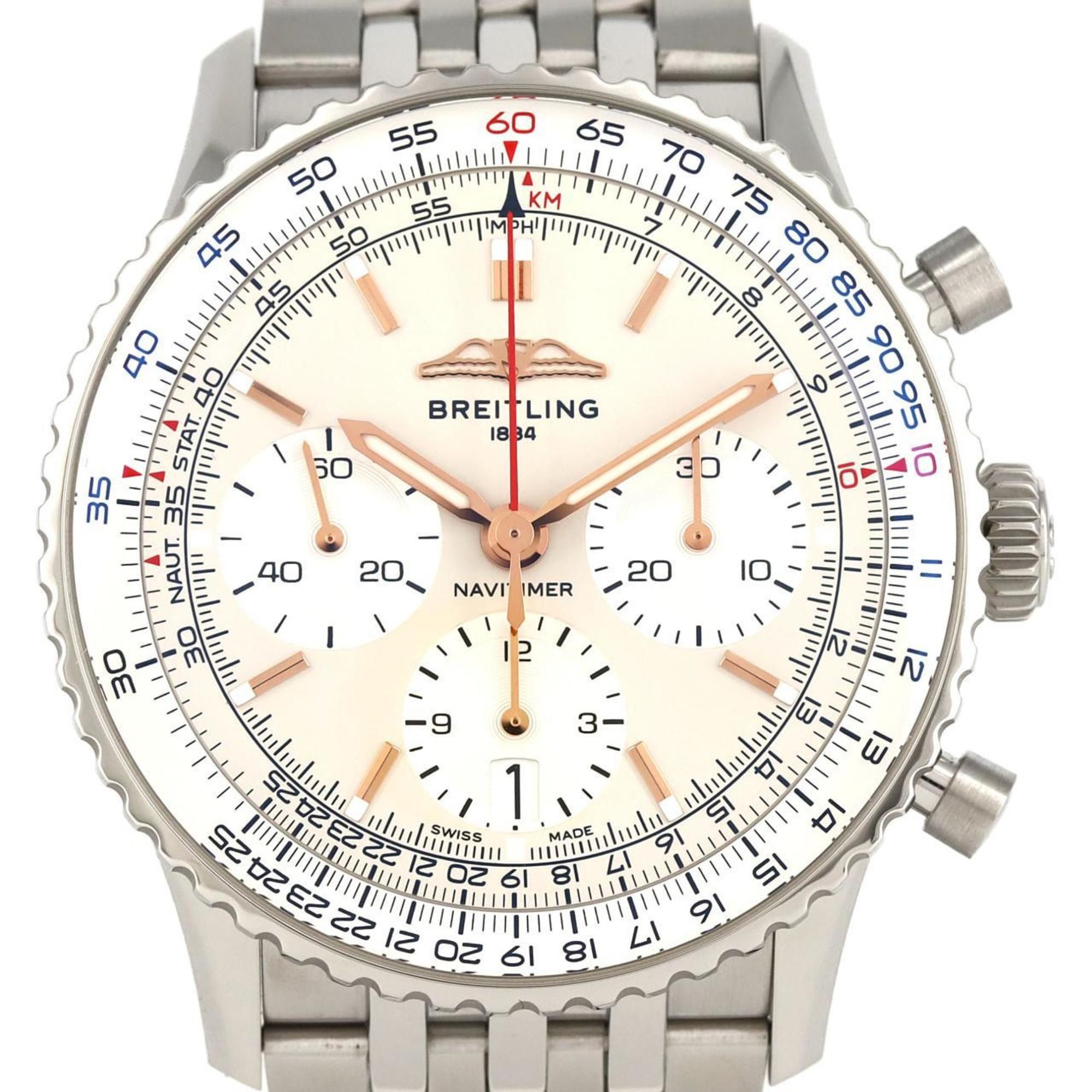 Breitling Navitimer B01 Chronograph 41 AB0139 AB0139211G1A1 SS Wristwatch Automatic