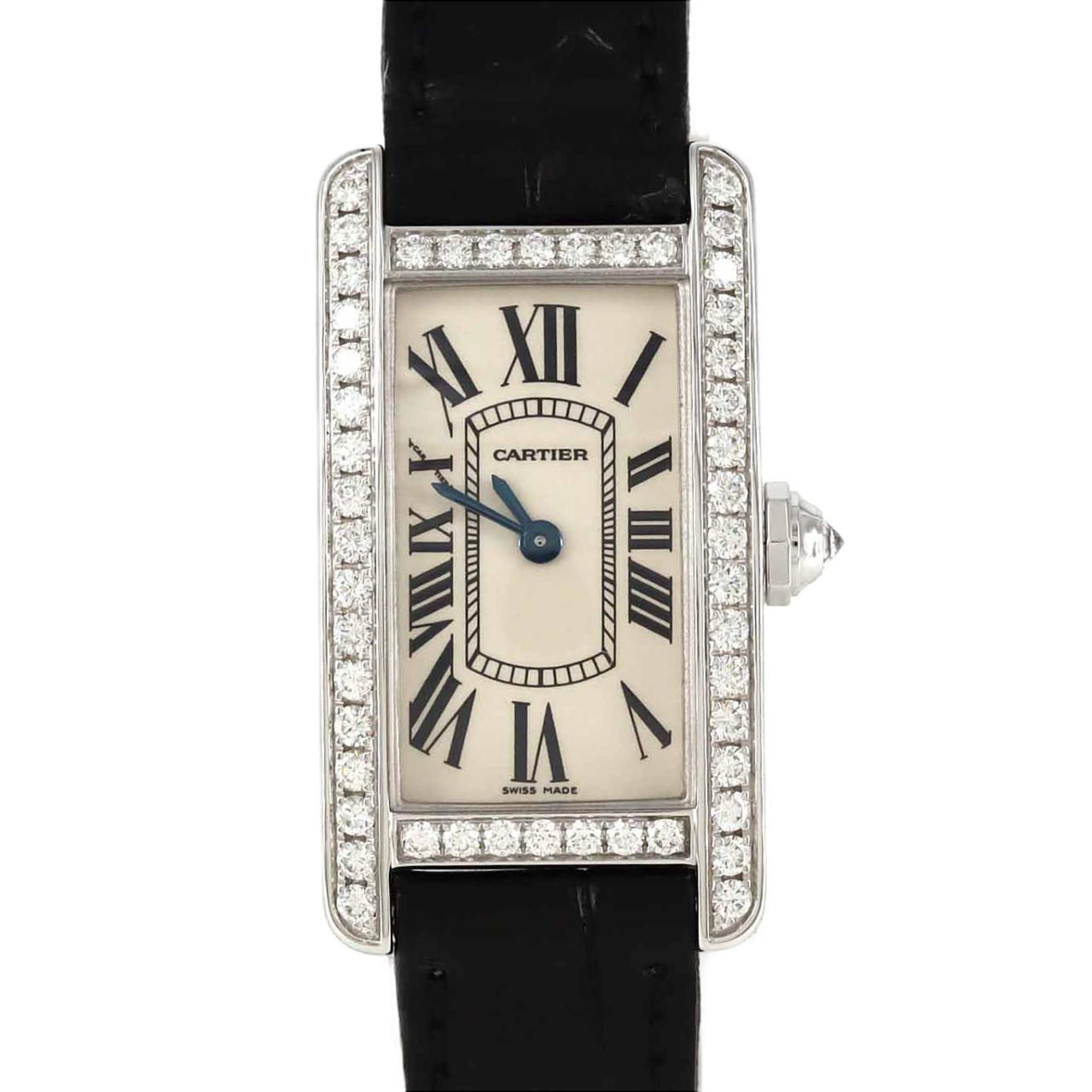 Cartier Tank Américaine SM White Gold Cross D WB707331 Quartz Watch