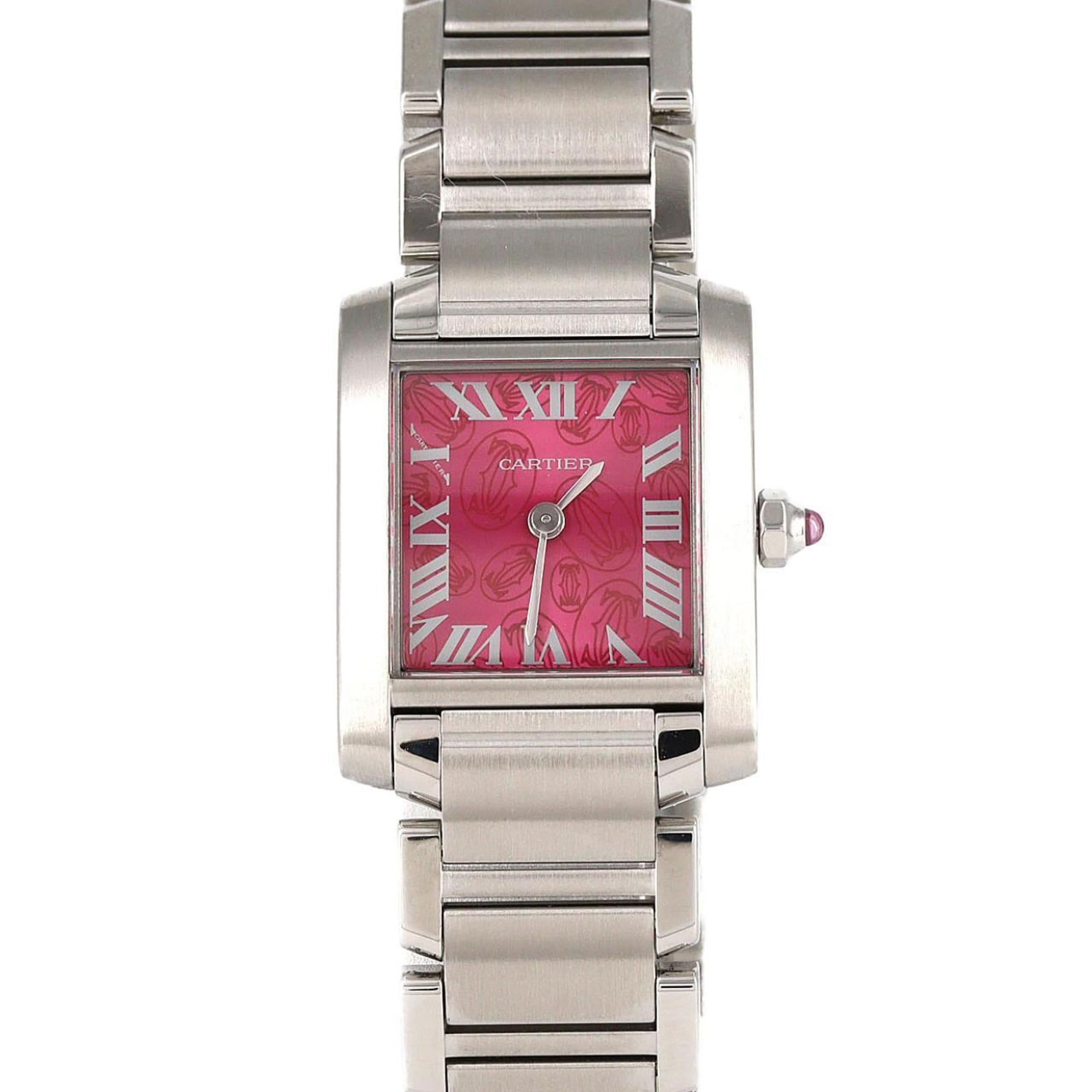 Cartier Tank Française Small Watch, 2006 Christmas Limited Edition, W51030Q3, Stainless Steel, Quart